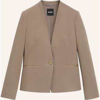 Regular fit blazer uden krave med metalknap