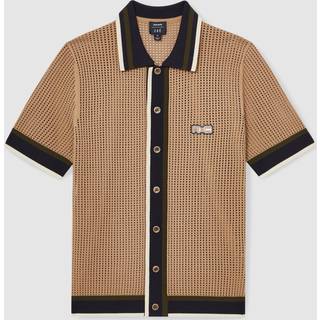 Reiss Reiss Camel Crusoe Reiss Ché Crochet Tipped Shirt
