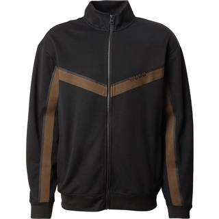 HUGO Herren Sweatjacke schwarz unifarben