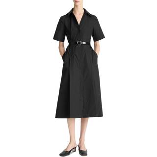 Vince Cotton midi dress - black - S