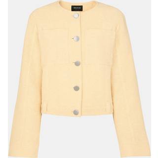 Whistles Whistles Yellow Textured Collarless Jacket