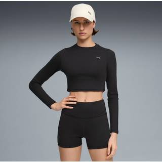 PUMA SHAPE Long Sleeve Cropped Top Women, Clothing, Black, XL