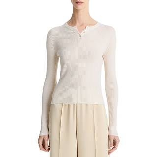 Vince Cashmere and silk Henley shirt - white - L