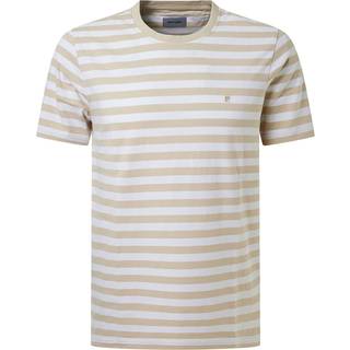 Pierre Cardin Herren T-Shirt beige gestreift