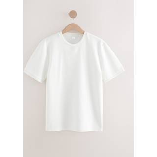 Next White Regular Fit Textured T-Shirt