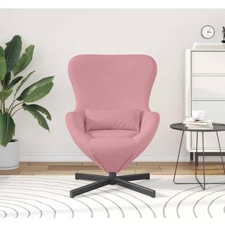 Æggestol Lyserød 63 x 73 x 90 cm Fløjl