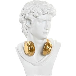 Dekorativ figur Home ESPRIT Hvid Gylden Buste 19,5 x 16 x 30 cm