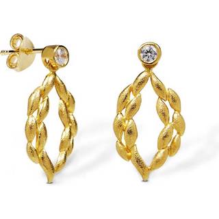 Blossom Copenhagen Forrest øreringe i forgyldt med cubic zirkonia