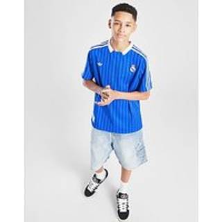 Real Madrid Terrace Icons trøje - Blue Bird / White - 152