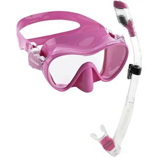 Cressi Italiensk boutique -samling - Hærmet glaslinse Rammeløs Scuba Snorkling Dykmaske Pink