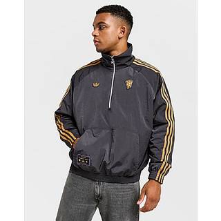 Manchester United Terrace Icons jakke med halv lynlås - Utility Black - 2XL