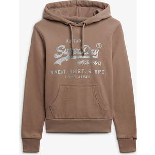 Superdry Superdry Brown Relaxed Embellished Vl Hoodie