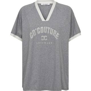 Co'couture Siaracc Oversize Sporty V-Tee Toppe & T-Shirts 33140 57011-Greymeloff (LARGE)