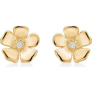 Mads Z - Fleur ørestikker i 14 kt guld med i alt 0,08 ct. W.SI