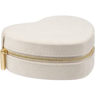 DARK Velvet Heart Jewellery Box Sand