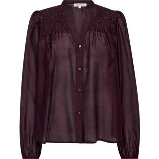 Co'couture Taffycc Smock V-Shirt Bluse 35807 87-Winered (LARGE)
