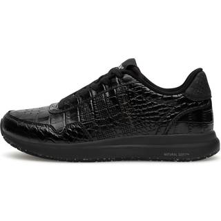 Nora Natural Soft Croco Sneakers, Black, 40