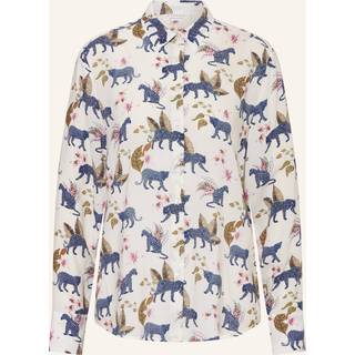 REGULAR FIT shirt-blouse in indigo printed