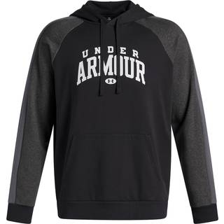 Under Armour Rival Fleece Colorblock Men's Hoodie Black / Castlerock / White M