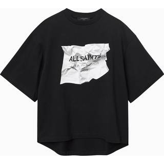 All Saints AllSaints Black Scrunch Amelie T-Shirt