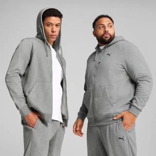 PUMA Essentials Full-Zip Hoodie Men, Men, Medium Gray Heather, XXL
