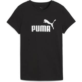 PUMA ESS METALLIC No. 1 Logo Tee Women, Clothing, Black/Metallic Silver, M - Metallic Silver - M