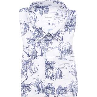 MODERN FIT Shirt in blue printed