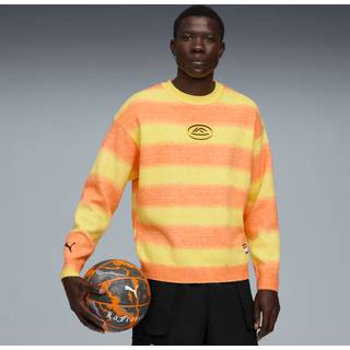 PUMA LAFRANCÃ HEEM Knit Sweater, Men, Orange Glo, S - Orange Glo - S