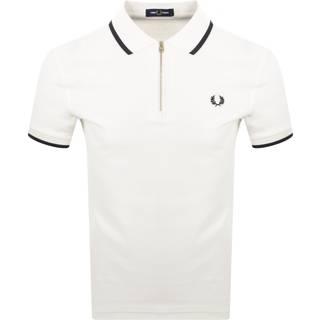 Fred Perry Zip Neck Crepe Polo Silky Peach