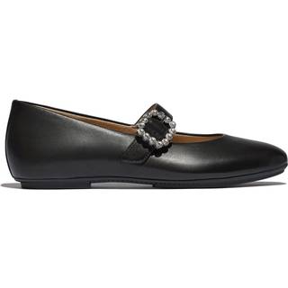 FitFlop FitFlop Delicato Crystal Buckle Leather Mary Janes Shoes