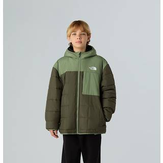 The North Face Boy's Reversible Shasta FZ Hooded Jacket Syntetisk jakke Børn størrelse XS farve olivengrøn