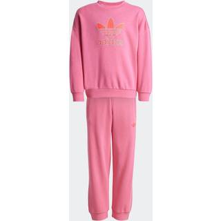 adidas originals adidas Originals Pink Trefoil Sweatshirt and Jogger Set Little Kids