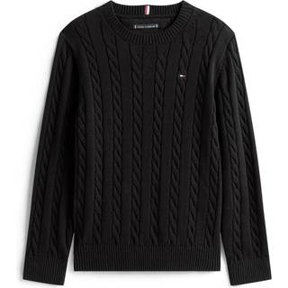 Tommy Hilfiger Tommy Hilfiger Black Cable Knit Crew Neck Jumper