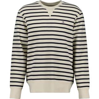 Gant GANT 100% Stribet Bomuldssweatshirt med Vafelmønster og Rund hals