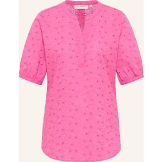 slip-on blouse in pink structured