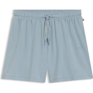 Pyjamasshorts i bomuld med stræk og med logoprint og løbesnor