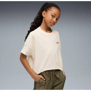 PUMA Tweenerverse Knotted Tee Youth, Kids, Alpine Snow, 9-10Y - Alpine Snow - 9-10Y