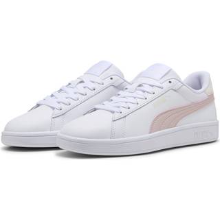 PUMA Smash 3.0 L Sneakers, Shoes, White/Mauve Mist/Frosted Ivory, 36 - Frosted Ivory - 36