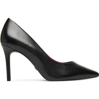 Højhælede Sko, Black Leather, 37