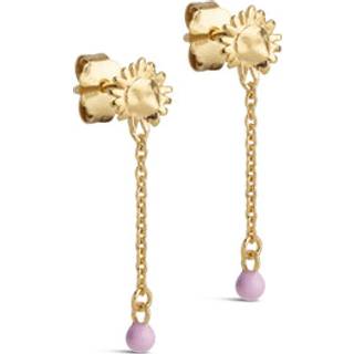 Enamel SUNSHINE drop øreringe forgyldt
