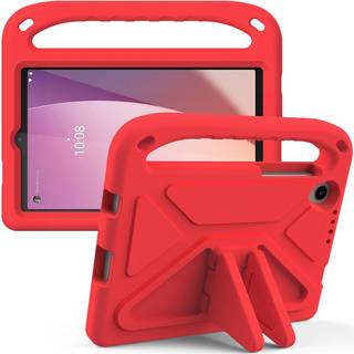 Lenovo Tab M8 (4. Gen.) - EIDERWOOD Børne Cover m. Håndtag & Ståfunktion - Rød