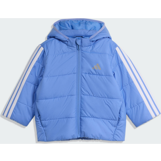 Essentials 3-Stripes polstret jakke til børn - Blue Fusion / White - 80