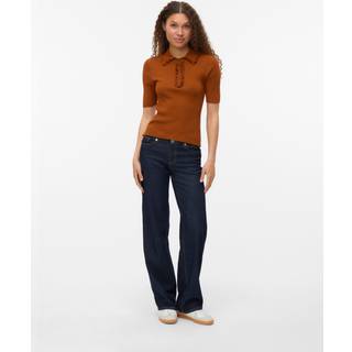 Awshirli Strikket Poloshirt