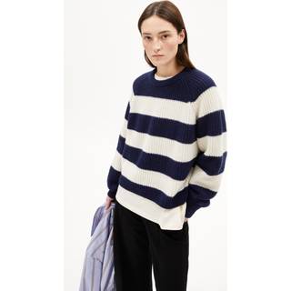 ARMEDANGELS Women's Kaagi Stripes Sweatere Damer størrelse XS farve blå