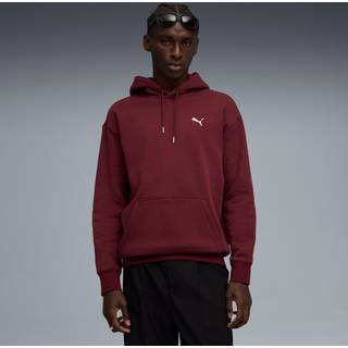 PUMA Wardrobe Essentials Relaxed Fleece Hoodie Men, Clothing, Ruby Shimmer, XS