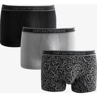 EMPORIO ARMANI Herren Trunks grau,schwarz Baumwolle & Mix Gemustert,unifarben