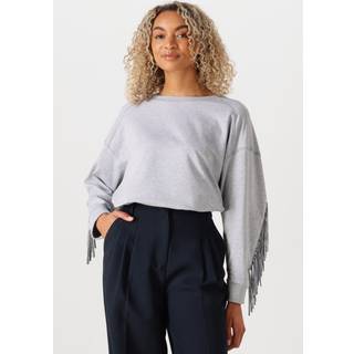 Co´Couture - Studcc Fringe Sweat 37031 - 138 - Light Grey