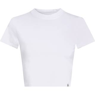 Cropped Cotton Stretch T-shirt - White - XL