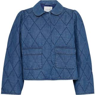 Atelier Rêve Poline Quiltet Jakke - Medium blue denim
