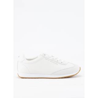 Leather Metallic Logo Trainers